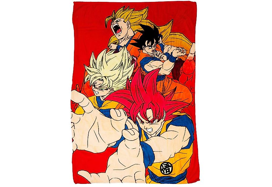 Wohndecke Dragon Ball Super Flanell Wohndecke warme Kuscheldecke 110x150 cm günstig online kaufen