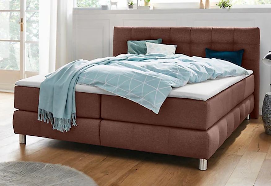 andas Boxspringbett »Salo XXL«, in Samtoptik oder Struktur, 6 Breiten in Üb günstig online kaufen