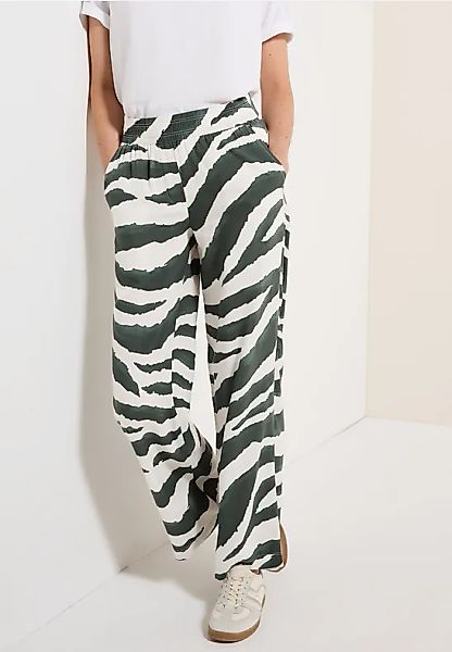 CECIL Wide Leg Zebra Print Hose günstig online kaufen