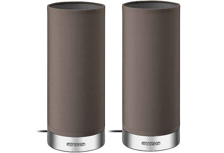 monzana Tischleuchte, Jasmin - Braun, 2er Set LED Touch Dimmbar Schlafzimme günstig online kaufen