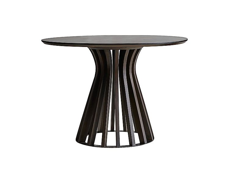 Tikamoon Esstisch Runder Tisch aus massivem Mangoholz und Metall für 5 Pers günstig online kaufen