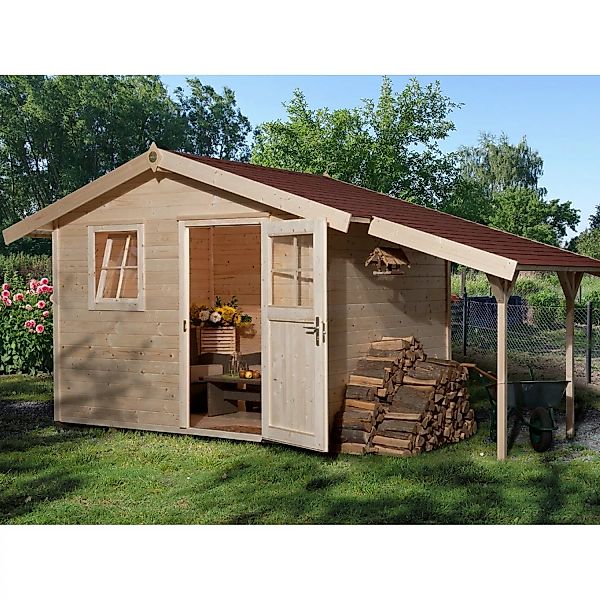 OBI Outdoor Living Holz-Gartenhaus Bozen Satteldach Unbehandelt 235 cm günstig online kaufen