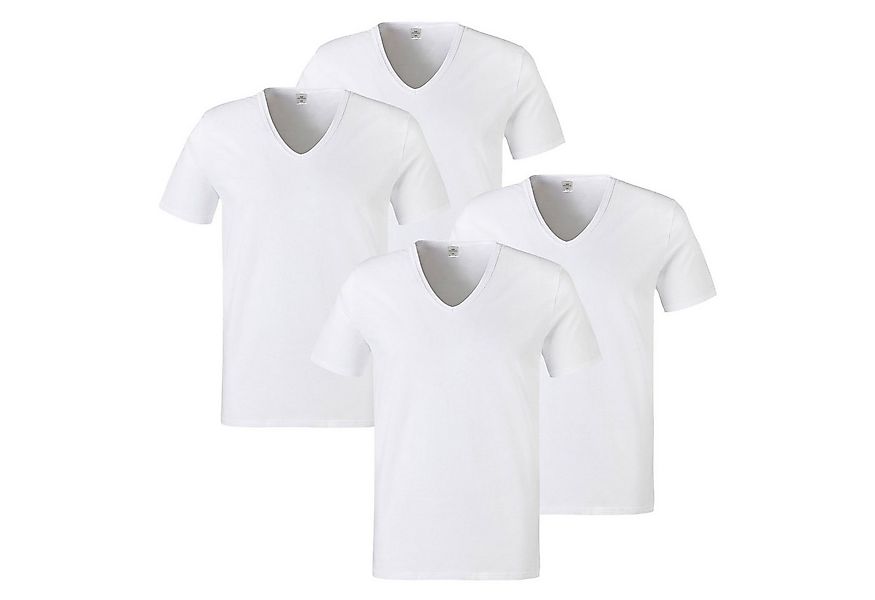 GÖTZBURG Unterziehshirt V-Shirt (4-St) ohne Seitennaht günstig online kaufen