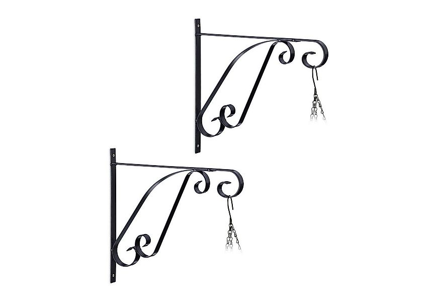 relaxdays Wandhaken 2er Set Blumenampel Halterung günstig online kaufen