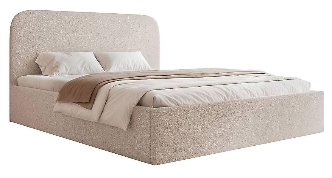 NADUVI Collection | Bettgestell Fia 180x200 Bouclé mit Staufach günstig online kaufen