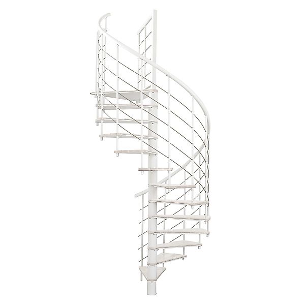 Minka Spindeltreppe Fusion Ø 140 cm Weiß Raumhöhe bis 295 cm günstig online kaufen