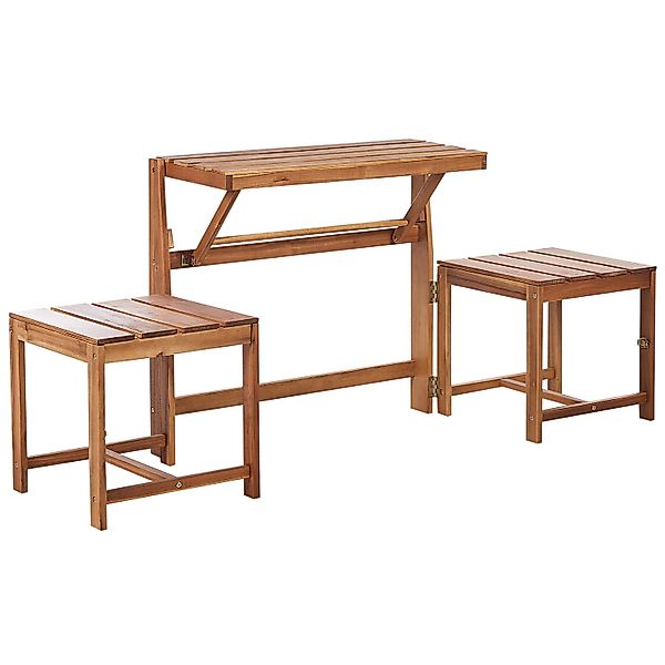 Beliani Gartenbank Heller Holzfarbton günstig online kaufen