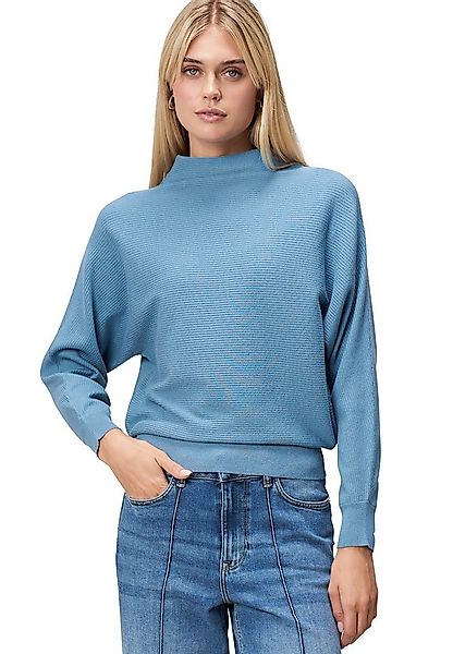 Zero Strickpullover Damen strukturiert mit Stehkragen (1-tlg) Plain/ohne De günstig online kaufen