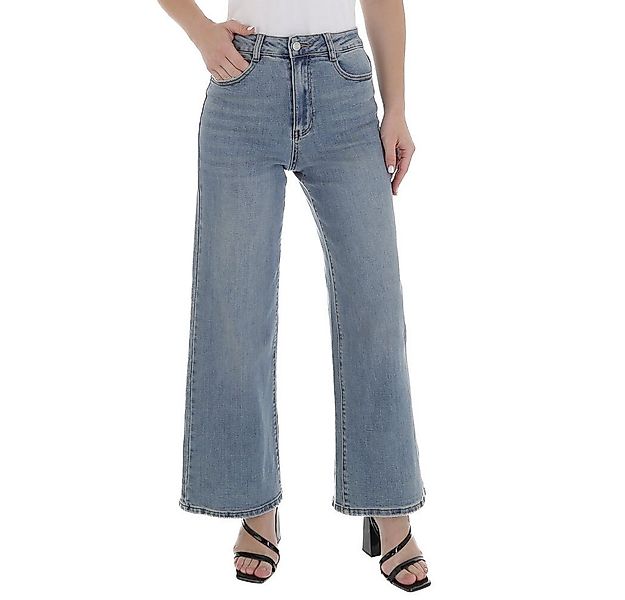 Ital-Design Weite Jeans Weite Damen Jeans mit hohem Bund – Stilvolle Alltag günstig online kaufen