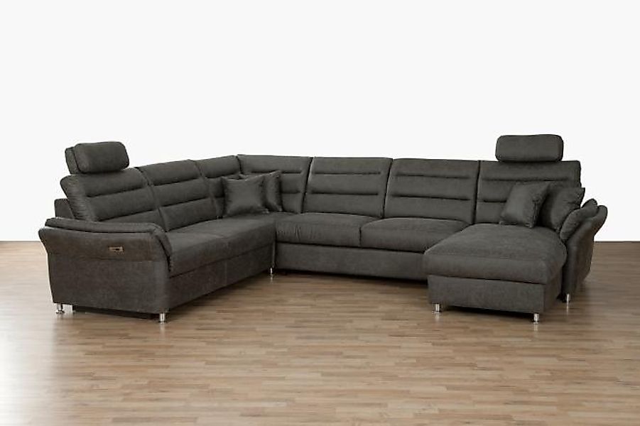 Wohnlandschaft 268x350x165cm Dunkelgrau günstig online kaufen
