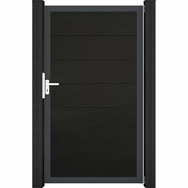 GroJa Solid Grande Steckzauntor 100 x 180 cm Schwarz  Rahmen DB703 günstig online kaufen