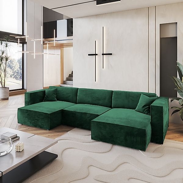 Masseno Ecksofa SARMO mit Schlaffunktion U-Form, günstig online kaufen