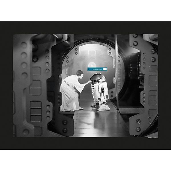 Komar Bild "Star Wars Classic Leia R2D2 Upload" Star Wars 1 Stk. tlg. Wandb günstig online kaufen