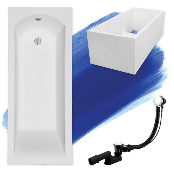 KOLMAN Badewanne Rechteck Shea 180x80, Ablaufgarnitur günstig online kaufen