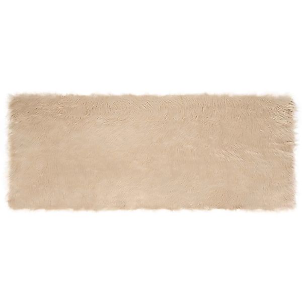 vidaXL Kunstschaffell Teppich Tafalla Beige 80 x 200 cm Polyester 42021479 günstig online kaufen