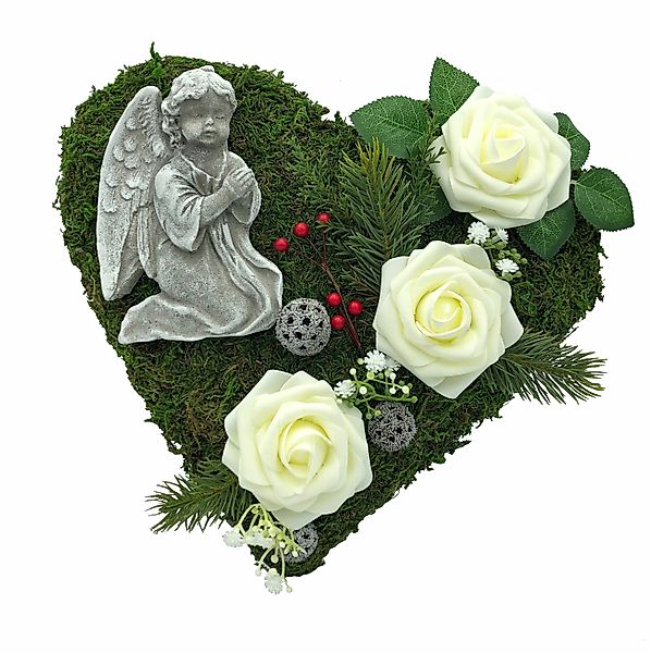 Radami Gartenfigur Grabgesteck Grabherz Gesteck mit günstig online kaufen