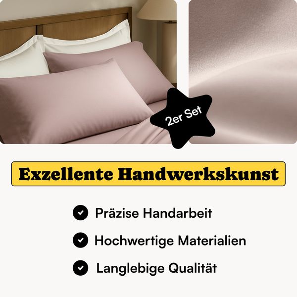 Seralino Seitenschläferkissenbezug Mako Satin Kissenbezug (100% günstig online kaufen