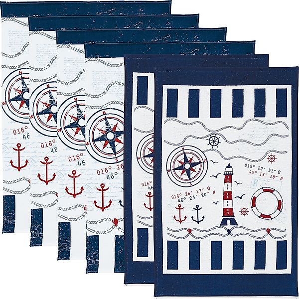 Erwin Müller Geschirrtuch Geschirrtuch-Set 6-tlg., (6-tlg), günstig online kaufen