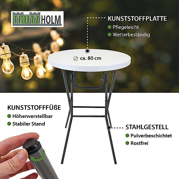 TRUTZHOLM Stehtisch Bistrotisch mit Husse Partytisch günstig online kaufen