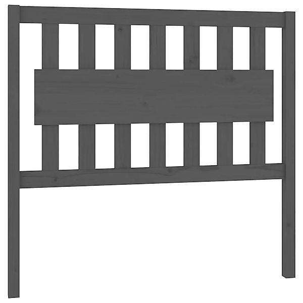 vidaXL Bett-Kopfteil Grau 105,5x4x100 cm Massivholz Kiefer 818557 günstig online kaufen