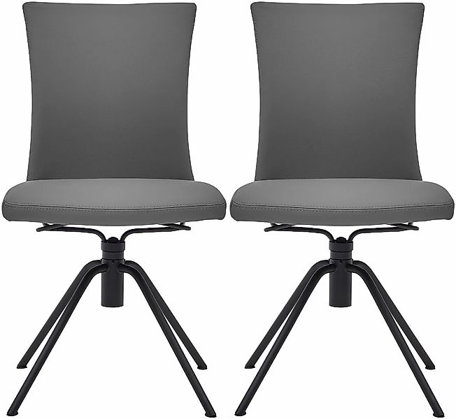 Musterring Polsterstuhl "Helmond 6700", (Set), 2 St., Echtleder, Drehgestel günstig online kaufen
