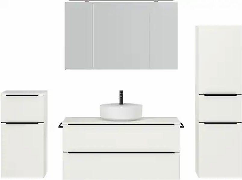 nobilia® Badmöbel-Set »Alvene« vormontiert, mit Soft-Close, 4 Stk. tlg. günstig online kaufen