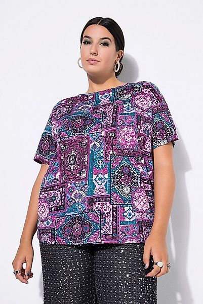 Studio Untold T-Shirt T-Shirt Flower-Print Halbarm günstig online kaufen