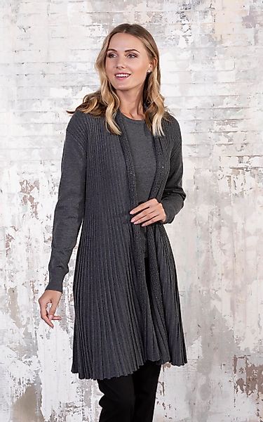 Passioni 2-in-1-Strickjacke Twinset mit Plissee-Cardigan mit günstig online kaufen