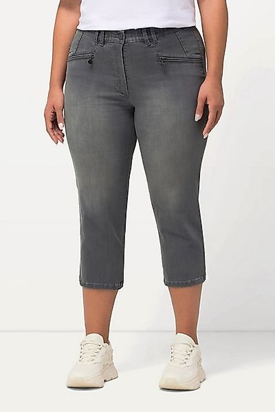 Ulla Popken 7/8-Hose 7/8-Jeans Mony Elastikbund Reißverschlusstaschen günstig online kaufen