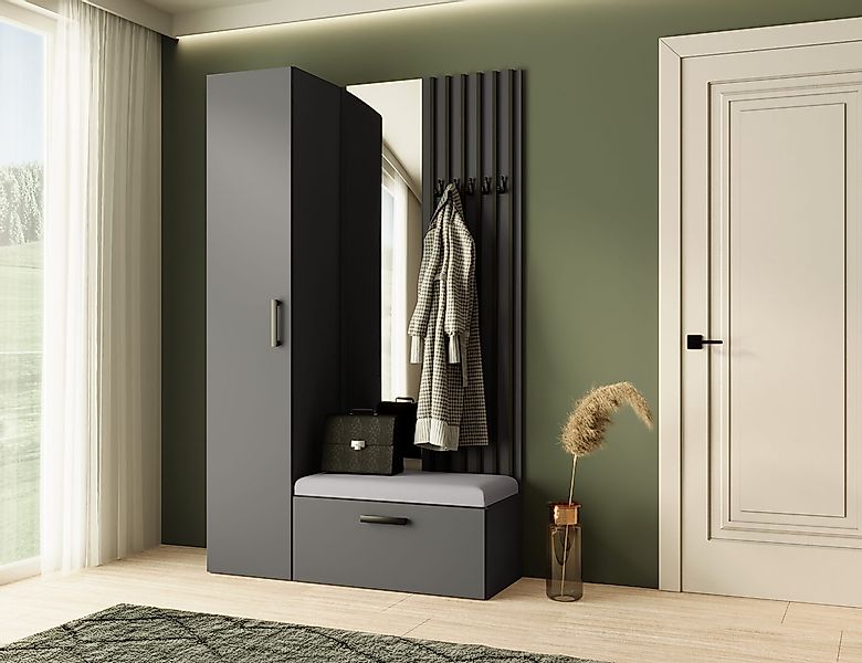 Beautysofa Garderobenschrank mit großem Spiegel und günstig online kaufen