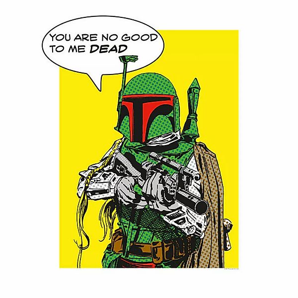 Komar Poster Star Wars Classic Comic Quote Boba_ Star Wars B/L: ca. 40x50 c günstig online kaufen