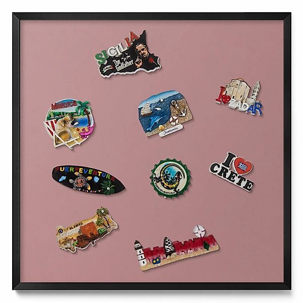 Tulup Magnettafel Metalltafel für Magnete Pastellrosa Farbe 50x50 cm Magnet günstig online kaufen