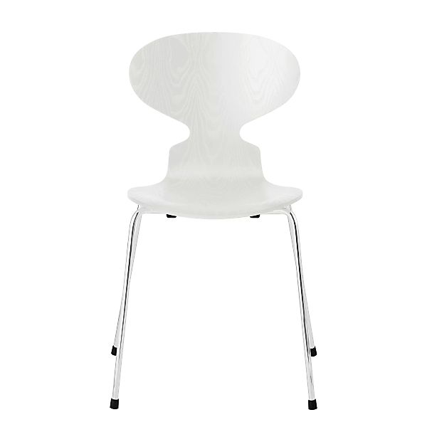 Fritz Hansen - Die Ameise™ Stuhl gefärbte Esche - weiß/Sitzfläche gefärbte günstig online kaufen