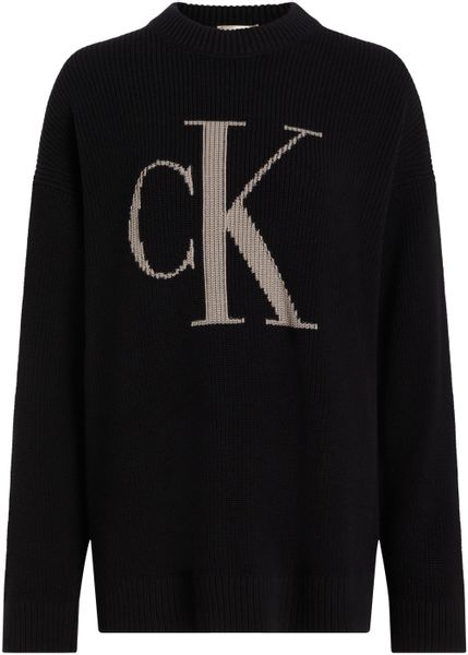 Calvin Klein Jeans Strickpullover "CK INTARSIA HIGH NECK SWEATER" mit Logos günstig online kaufen
