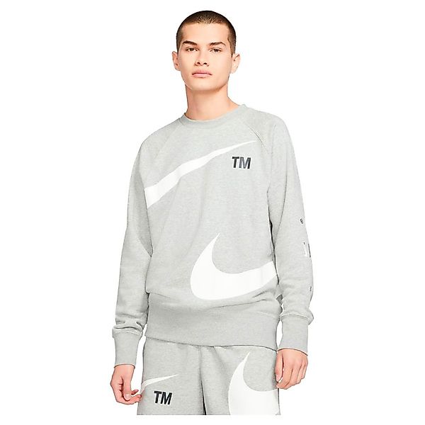 Nike Sportswear Swoosh Semi-brushed Back Fleece Langarm T-shirt S Dk Grey H günstig online kaufen