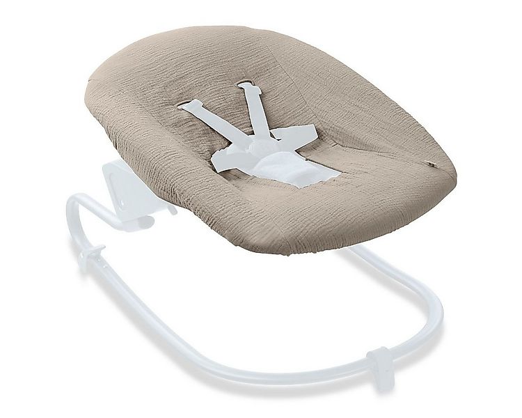 Hauck Hochstuhltablett Beige, Baumwolle, Bezug für Babywippe und Newborn Au günstig online kaufen