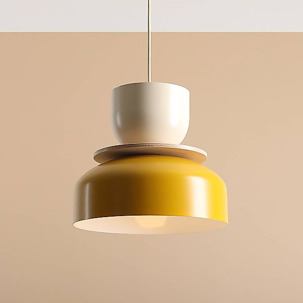 Hängeleuchte Uto, gelb/creme, Ø 30 cm, Metall günstig online kaufen