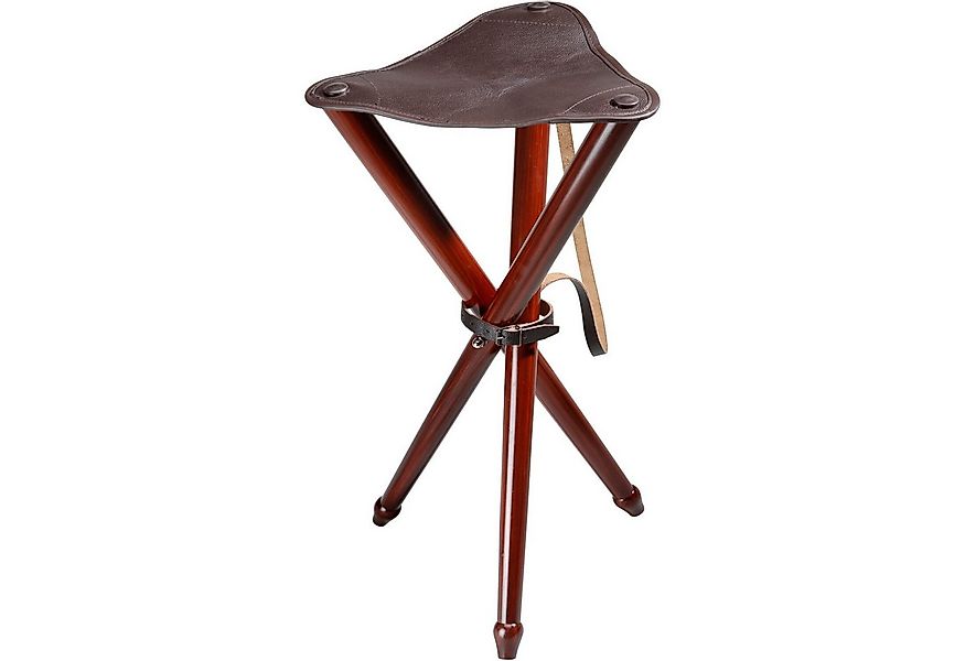 Wald & Forst Campingstuhl Dreibein Sitzstuhl mit Leder günstig online kaufen
