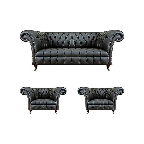 Xlmoebel Sofa Ledersofas Komplett Sofagarnitur 3tlg Wohnzimmer Chesterfield günstig online kaufen