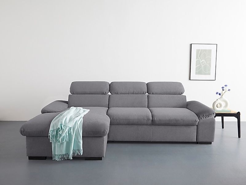 COTTA Ecksofa »Lola L-Form mit Kopfteilfunktion & Hocker«, (Set, mit Hocker günstig online kaufen