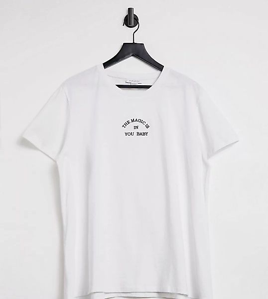 Topshop Maternity – T-Shirt in Weiß mit „Magic“-Schriftzug günstig online kaufen