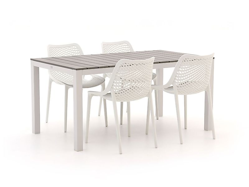 Forza Ripi/Fidenza 160 cm Gartenmöbel-Set 5-Teilig Stapelbar günstig online kaufen