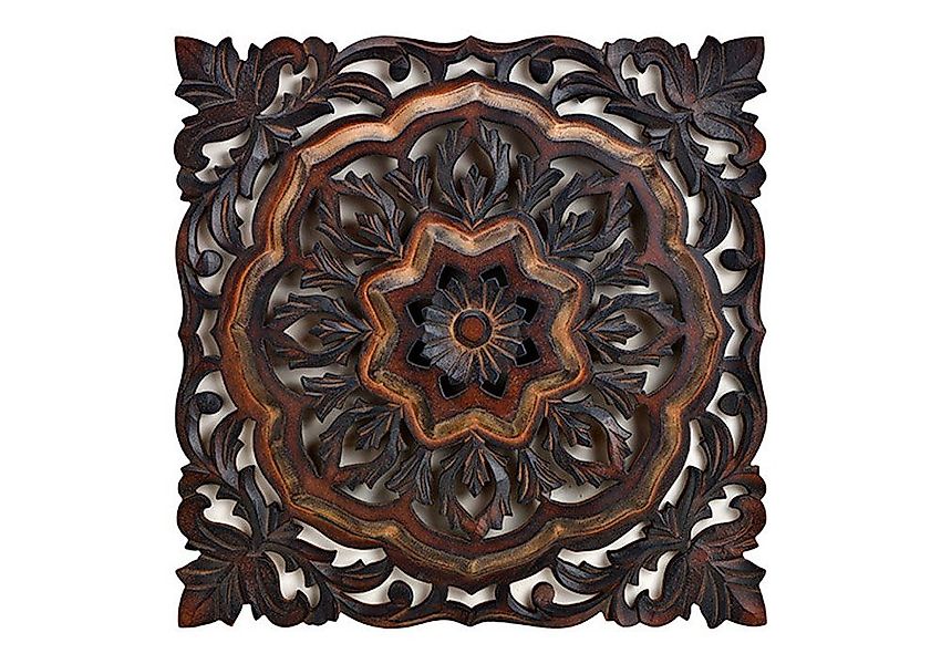 Bali-Homedecor Wanddekoobjekt Wanddeko aus Holz 40x40cm günstig online kaufen