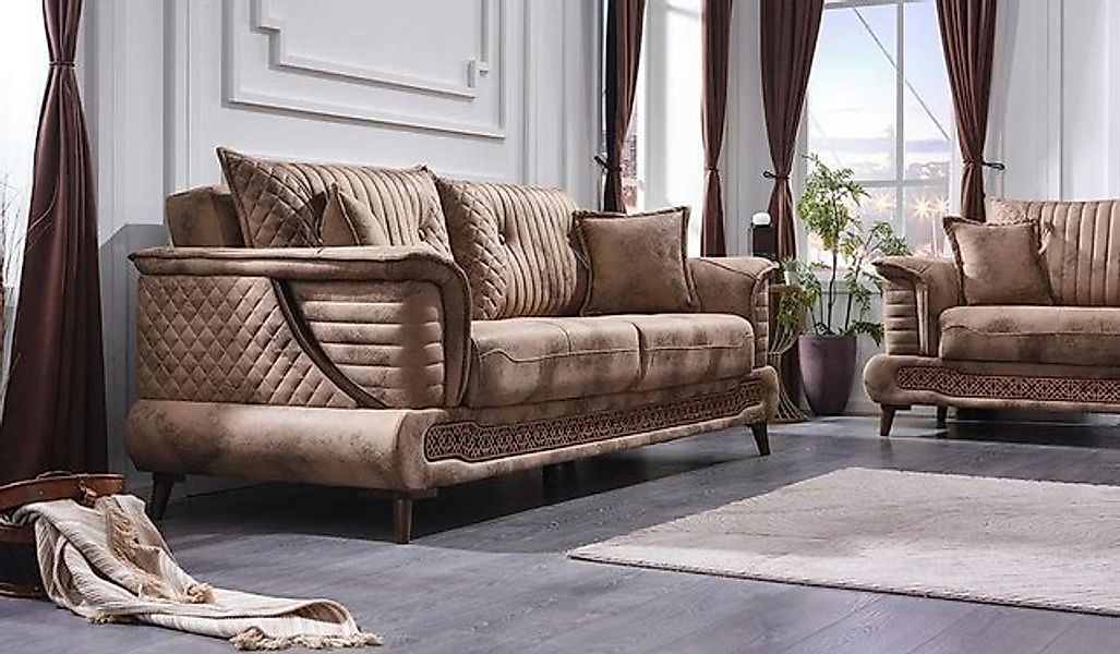 JVmoebel 3-Sitzer Textil Luxus Sofa Dreisitzer Couch Wohnzimmer Moderne Des günstig online kaufen