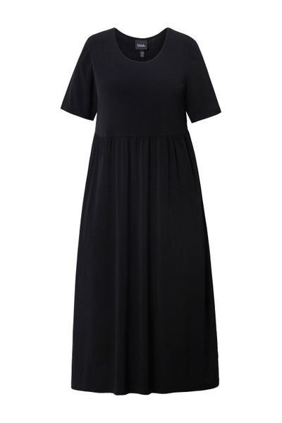 Ulla Popken Maxikleid Jerseykleid Empirenaht Rundhals günstig online kaufen