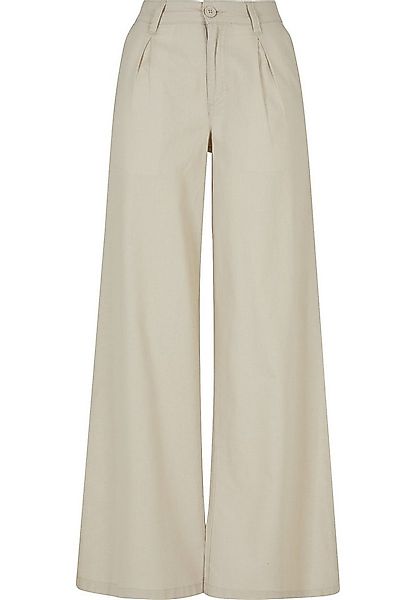 URBAN CLASSICS Stoffhose Urban Classics Damen Ladies High Linen Mixed Wide günstig online kaufen