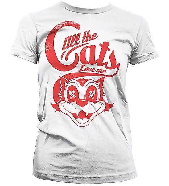 Hybris T-Shirt All The Cats Love Me Girly T-Shirt günstig online kaufen