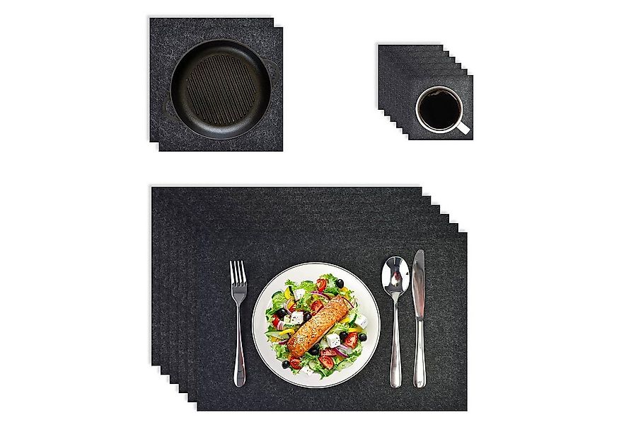 Tanndesign Platzset TANNDESIGN Filz-Tischset 'Luise' 14-tlg. (recycelte Pla günstig online kaufen