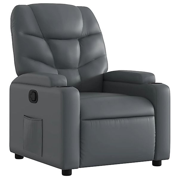 vidaXL Sessel Relaxsessel Grau Kunstleder (1-St) günstig online kaufen