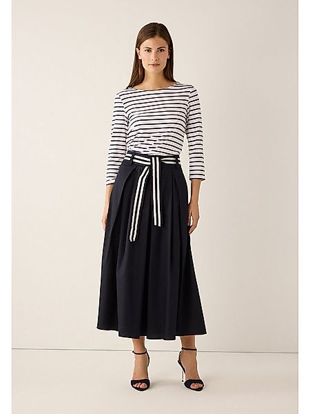 MORE&MORE Midirock Baumwollrock mit Streifengürtel günstig online kaufen
